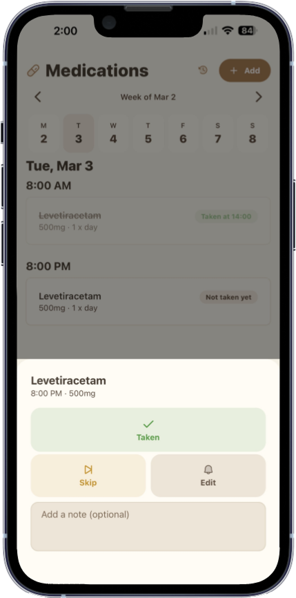 EpiTrackr App Mockup 2